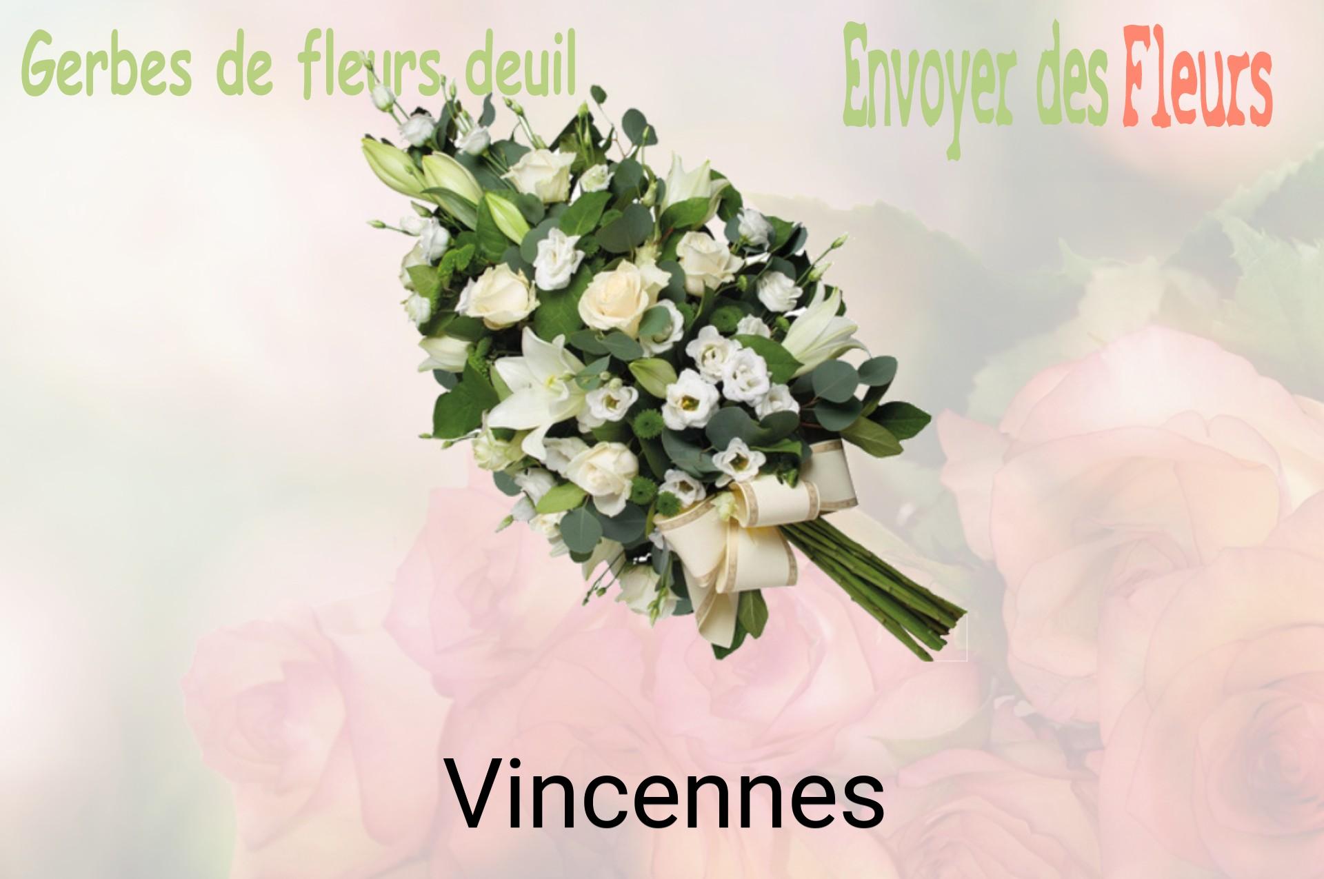 Gerbe de fleurs de deuil livrée à Vincennes